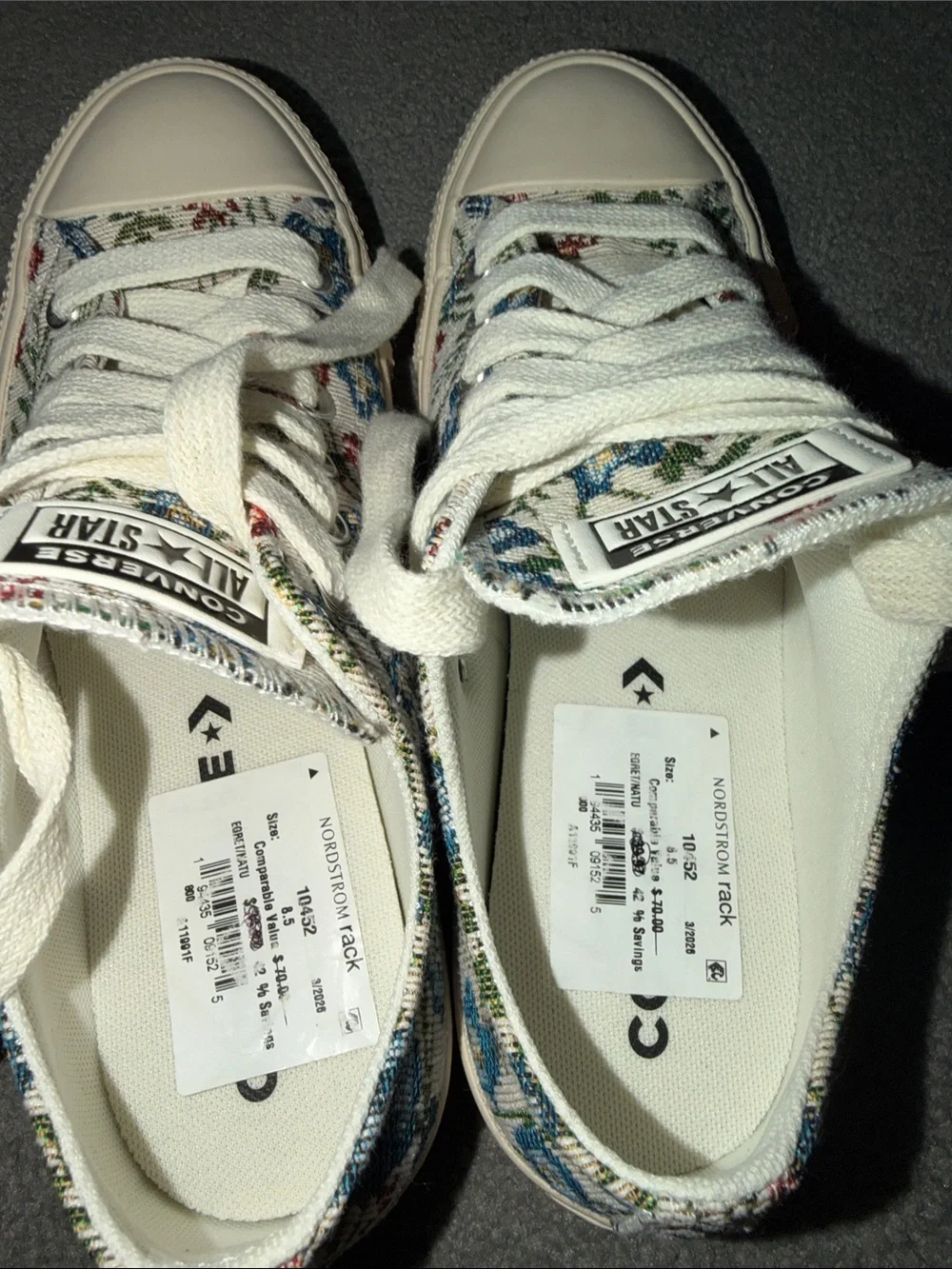 New Chuck Taylor All Star 70 Oxford Floral Tapestry size 8.5 - Picture 9 of 11